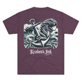 Kraken's Ink Anchor Drop Unisex Tri-Blend Crew Tee