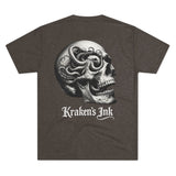 Kraken's Ink Skull Hatch Unisex Tri-Blend Crew Tee