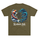Kraken's Ink Koi Fish Unisex Tri-Blend Crew Tee