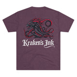Kraken's Ink Dragon Unisex Tri-Blend Crew Tee