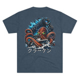 Kraken's Ink Godzilla & Kraken (クラーケン) Unisex Tri-Blend Crew Tee