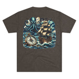 Kraken's Ink Compass Path Tri-Blend Crew Tee