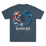 Kraken's Ink Koi Fish Unisex Tri-Blend Crew Tee