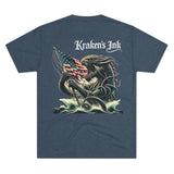 Kraken's Ink Fly the Flag Unisex Tri-Blend Crew Tee
