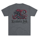 Kraken's Ink Dragon Unisex Tri-Blend Crew Tee
