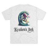 Kraken's Ink Surfing USA Unisex Tri-Blend Crew Tee