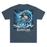 Kraken's Ink Lightning Storm Unisex Tri-Blend Crew Tee