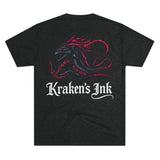 Kraken's Ink Dragon Unisex Tri-Blend Crew Tee