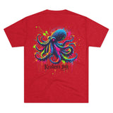 Kraken's Ink Paintball Splatter Unisex Tri-Blend Crew Tee
