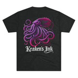 Kraken's Ink Translucent Unisex Tri-Blend Crew Tee