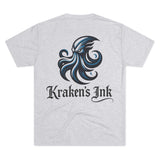Kraken's Ink Side Profile Unisex Tri-Blend Crew Tee
