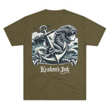 Kraken's Ink Anchor Drop Unisex Tri-Blend Crew Tee
