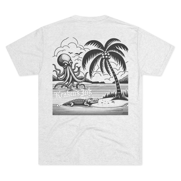 Kraken's Ink Alligator Alley Unisex Tri-Blend Crew Tee
