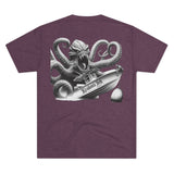 Kraken's Ink Boat Attack Unisex Tri-Blend Crew Tee
