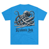 Kraken's Ink Rope Tangle Unisex Tri-Blend Crew Tee