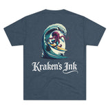 Kraken's Ink Surfing USA Unisex Tri-Blend Crew Tee