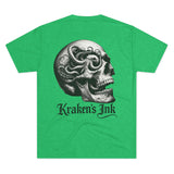 Kraken's Ink Skull Hatch Unisex Tri-Blend Crew Tee