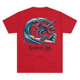 Kraken's Ink Surf Style Unisex Tri-Blend Crew Tee