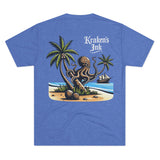 Kraken's Ink Coconut Palm Unisex Tri-Blend Crew Tee