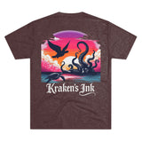 Kraken's Ink Sunset Unisex Tri-Blend Crew Tee