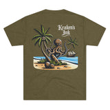 Kraken's Ink Coconut Palm Unisex Tri-Blend Crew Tee