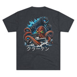 Kraken's Ink Godzilla & Kraken (クラーケン) Unisex Tri-Blend Crew Tee