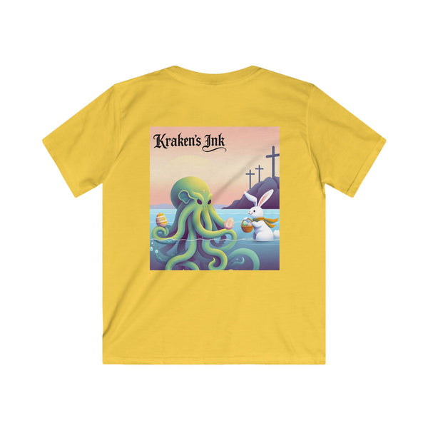 Kraken's Ink Easter Bunny Unisex Kids Softstyle Tee