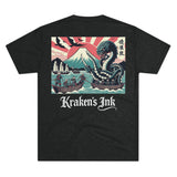 Kraken's Ink Ancient Japan Unisex Tri-Blend Crew Tee