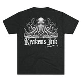 Kraken's Ink Portrait Unisex Tri-Blend Crew Tee