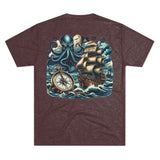 Kraken's Ink Compass Path Tri-Blend Crew Tee